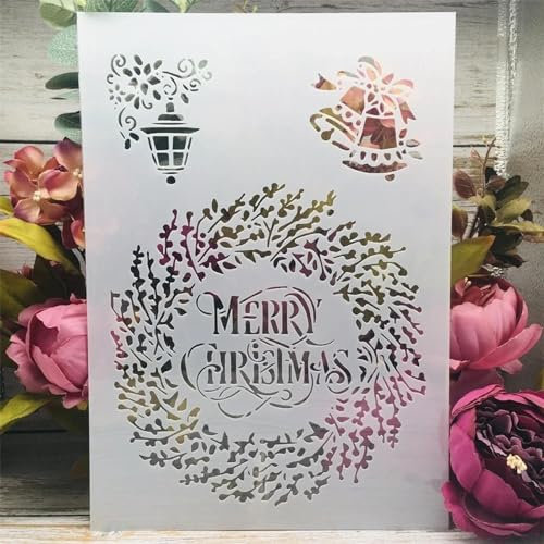 Schablonen zum Malen, A4, 29 cm, Vintage-Buchstaben, Paragraph, Post, wiederverwendbar, Kunststoff, Kunsthandwerk Schablonen für Holz, Wand, Leinwand, Stoff, Stein, Schilder-Stil D