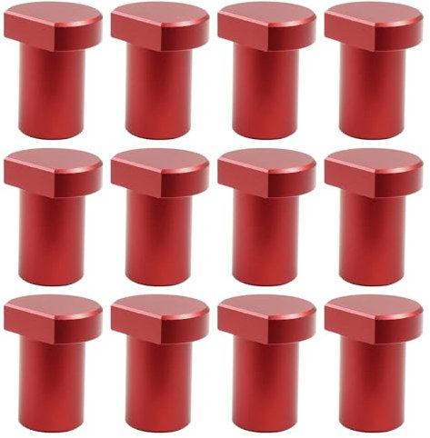 QINGYIWL 12 Stück Bankhaken 20mm, Aluminiumlegierung Bench Dog, Bank-Hundeklemme, Holzbearbeitungstisch Spannbacken Hobelbank Zubehör für 20mm Hundeloch