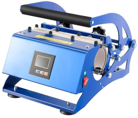 Mermajestic Pressa per tazze 6 in 1, 8 – 30 oz Mug Press, 500 W, con 6 coaster intercambiabili e display digitale con funzione di memorizzazione, per tazze in ceramica, tazze in vetro e tazze in