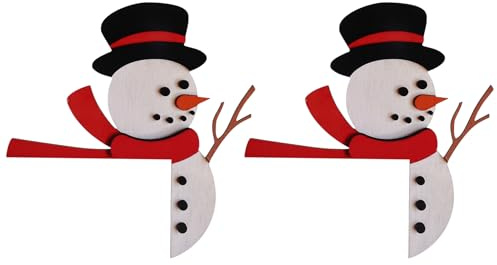 Fangxuee Christmas Door Toppers Decor, Top Door Frame Corner Sign Decorations, Home Frame Decor Ornament for Home Decor E