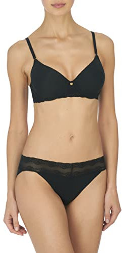 Natori Women's Bliss Perfection Contour Underwire T-Shirt Bra, Black, 34D