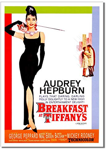 Filmposter, A2, 61 x 40,6 cm, Motiv: Breakfast at Tiffanys Audrey Hepburn