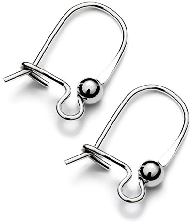 My-Bead 1 par pendientes alambres del oído 18mm plata de ley 925 accesorios de joyería de calidad