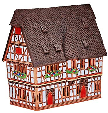 Keramik miniatur Aroma House, Räuchergefäß. Deutschland, Town Hall in Schotten. midene Kleine Größe