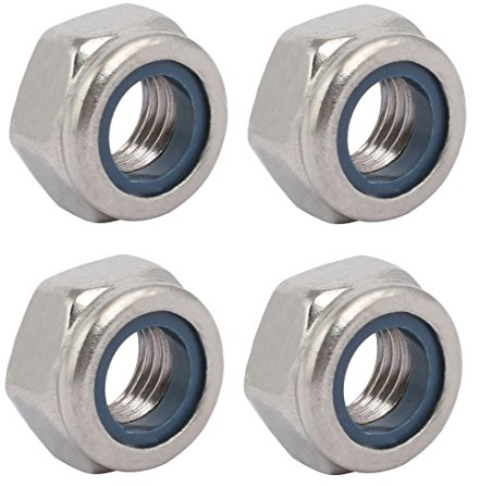 sourcing map 4pcs Sechskantmutter M10 x 1.25mm Umfang Metrisch Feingewinde 304 Edelstahl DE de