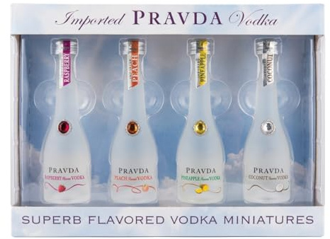 Pravda Vodka Flavored Miniaturen Set (4 X 0.05l)