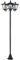 Outsunny Lampada da Giardino Solare 3 LED Lampada da Terra Esterno Classico IP44 51.5×47×182.5cm