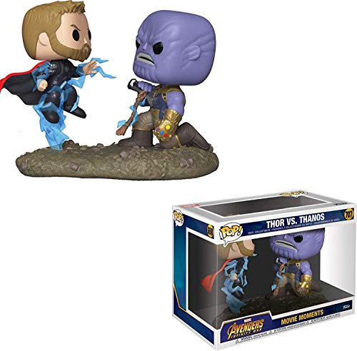 Funko Pop! Bobble 2-Pack: Marvel: Movie Moments: Thor Vs Thanos - Avengers Infinity War - Vinyl-Sammelfigur - Geschenkidee - Offizielle Handelswaren - Spielzeug Für Kinder und Erwachsene