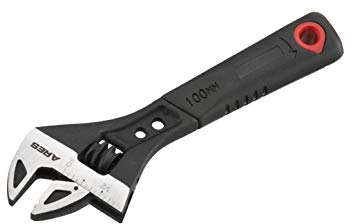 ARES 79000-4 Zoll verstellbarer Schraubenschlüssel – 11/16 Zoll Backenkapazität – Chrom-Vanadium-Stahlkonstruktion – ergonomischer TPR-Griff