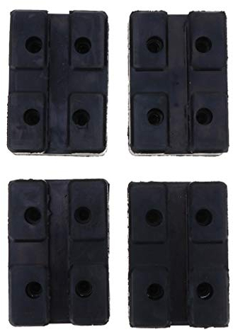 B Baosity 4er Universelle Gummiauflage Gummiblock Gummiklotz Wagenheber und Hebebühnen, Idealer Schutz für Ihr Auto - Schwarz, Quadrat