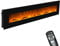 GLOW FIRE Elektrokamin mit Heizung und Kaminfeuer (Wandkamin) - elektrischer Kamin mit LED-Licht, Heizlüfter, Deko & Fernbedienung - zum Aufhängen an der Wand, max. 1500 W - Schwarz, 183 cm
