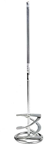 Toolty Italian Mixing Paddle 80 x 400 x 7mm - HEX - Galvanized Mixer, Whisk, Stirrer - Positive 2-Blade - for Plaster, Gypsum, Adheives, Concrete, Cement, Glue, Paint, DIY - TLTY-1030