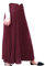 KIMODO Damen Winterrock Plissee Röcke Eleganter Midi-Maxirock Einfarbiger Faltenrock Lang Stretch Elastischer Schmale Passform Plissiert Leger Baumwolle mit Hoher Taille (C-Rot, Einheitsgröße)