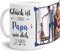 Tassendruck Fototasse mit Spruch für Papa - Glück ist, jemanden wie Dich zu haben - zum Selbst gestalten mit 2 Fotos, Weiß, 300 ml
