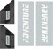 Reflektierende Aufkleber kompatibel mit Givi Monokey Trekker Outback Topcase Aluminium Top Case 37 42 48 L (weiß)