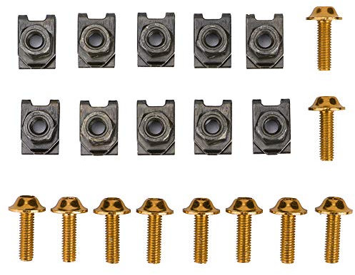 Viti Ergal Moto Kit Bulloni Corpo Carenatura Moto 5x16mm Corpo Carenatura Motocicletta Speed Fastener Clip Dado Vite Spire Speed Fastener Clip Dado Bulloni Filettati e