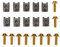 Viti Ergal Moto Kit Bulloni Corpo Carenatura Moto 5x16mm Corpo Carenatura Motocicletta Speed ​​Fastener Clip Dado Vite Spire Speed ​​Fastener Clip Dado Bulloni Filettati e