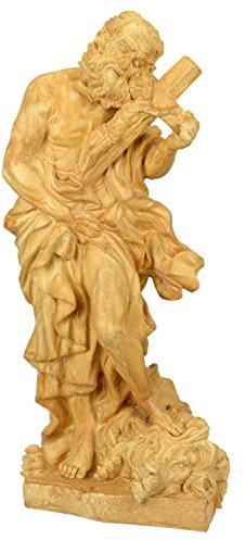 aubaho Skulptur Heiliger Kreuz Jesus Figur Löwe Dekoration Kunststein 52cm Antik-Stil