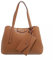 GUESS Damen Eco Brenton Girlfriend Umhängetasche Schulranzen, Caramel