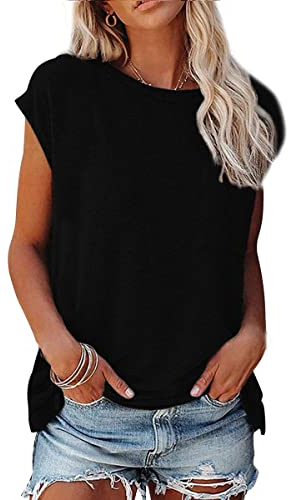 MICKURY Coat uv Gel zz cd 4pf t Shirt genshin Impact d blusen modetalente Damenmode das neon Baby chicsoso pversize Pullover CCR t-Shirt Ukraine v Ausschnitt Damen CFD cos Pullunder(A5-Schwarz,XL)