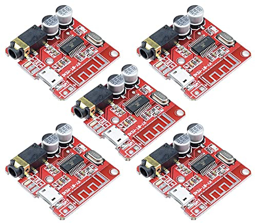 Heemol 5 Stück Bluetooth Receiver Board 3.7-5V 5.0 Verlustfreie Decoder Board Wireless Stereo Music Module.
