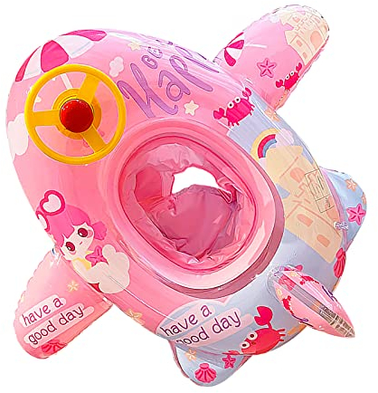 Sommer Baby aufblasbarer Schwimmring Baby Schwimmen Trainer Sitz Kinder Schwimmboot Automobil Schwimmring mit Lenkrad-Griff Baby Float schwimmreifen für 1-5 Jahre alt(pinkes Mädchen)