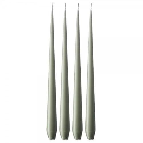 ester & erik Taper Candles, Box, 42cm, 4 Stück, 70 Green Soil