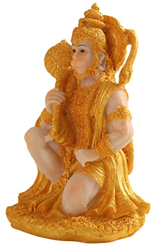 HOMSFOU Hinduistische Ramayana-Statue, Gott, Herr, fliegende Figur, Indien, Idol, Murti Pooja, Skulptur, Devotee, Lord Rama, Schrein, Buddha für Zuhause, Tempel, Mandir, Dekor
