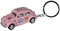 Porte Clé Voiture Coccinelle VW Peace - Rose