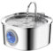 PEKTACO Fontaine à Eau pour Chat - Fontaine à Eau d’intérieur pour Chats/Chiens - Fontaine à Eau en Acier Inoxydable avec fenêtre de Niveau d'eau - 3,2 l