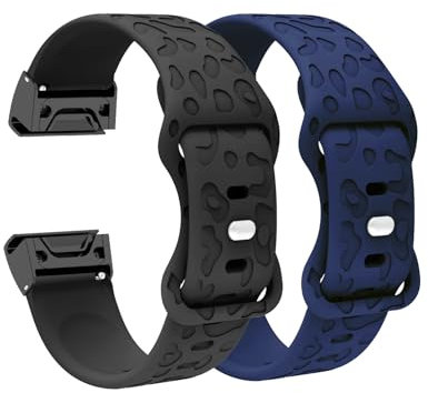 LXURY 2 Stück Silikon Armbänder für COROS VERTIX 2 Armband, Weiches Leoparden Gravierte Sport Ersatzarmbänder Kompatibel mit COROS VERTIX 2 Uhrenarmband für Damen und Herren (1)