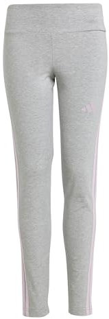 adidas Mädchen Essentials Leggings, medium Grey Heather/Clear pink, 7-8 Years
