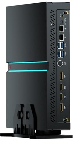Thdeukoty Mini Gaming PC i9-13900F mit GeForce RTX4060, Mini Game Desktop Computer 64G DDR5 RAM 2T SSD, Windows 11 Pro, WiFi6E BT5.3, Optisch, 2* HDMI 2* DP, 8K, Vier Displays für Gaming/Design