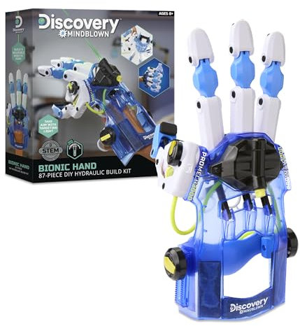 DISCOVERY #MINDBLOWN - Toy DIY Bionic Hand - Build Your Own Robot Hand, Construction Set, Robotics Kit for Kids and Teens - Science Kit, for Kids - 87 Pcs DIY Hydraulic Cyborg Hand Kit