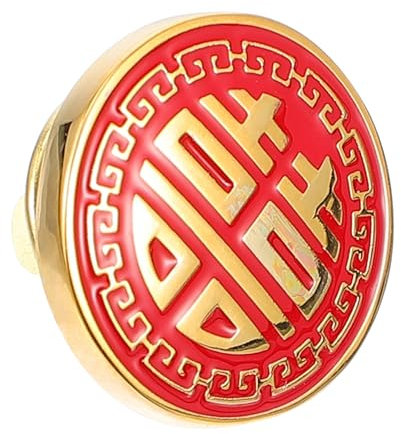 DEARMAMY 1 Pc Broche Chinois goupille pin’s décor rétro d'agent Immobilier pour Hommes Boutons de Manchette pour Homme décor d'or Fournitures de Mariage Ornements de Foulard cuivre