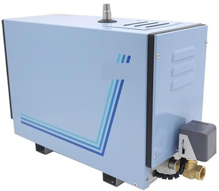 GMUME Überlegener selbstentleerender 9-kW-Saunabad-Dampfgarer for die SPA-Dusche zu Hause mit Wasserdichten programmierbaren Steuerungen, Dampfbadgenerator