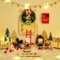 Herefun 43 Pezzi Porta Elfo Natale Accessori, Porticina Elfo Natale Decorazioni, Kit di Natale Porta dell Gnomo Elfo, Miniature Accessori Elfo Natale con Luce LED, Albero di Natale