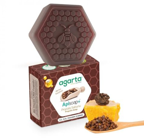 Agarta natürliche Propolis-Seife – antibakterielle und feuchtigkeitsspendende Seife für gesunde Haut – ideal für empfindliche Haut