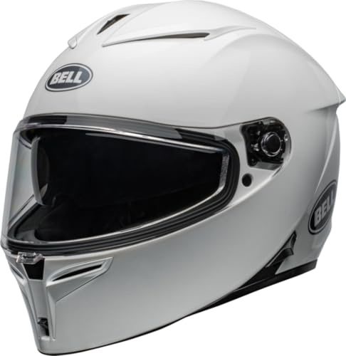 Bell Lithium MIPS Solid ECE Helm, aggressiver Look, aerodynamisch, verstellbare Belüftung, Kommunikationssystem-kompatibel, DOT/ECE-Zertifiziert, Farbe: White, Größe: S | Beschlaghemmend