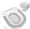 TNOMSNO Bidet Toilette WC, Bain de Siège Bidet avec Chasse d'eau, Pliable Sitz Bain Bassin Bain pour Soins Postpartum, Soulagement des Douleurs Hémorroïdaires et de la Vieillesse (gris)