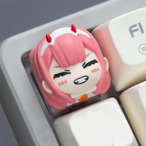 Zero Two Esc Tastenkappen Anime Girl Keycaps, Esc Keycap Anime Keyboard Caps Kawaii Tastaturkappen Anime Tastatur Tastenkappen Geschenk