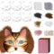 YIMINI Katzenmasken Zum Bemalen, Masken Basteln, Katzenmasken Zu Malen Filz, Katzen Maske, Maske Kunsthandwerk Kit, Therian Mask, Für Halloween, Party, Maskerade, Cosplay (B, 30)