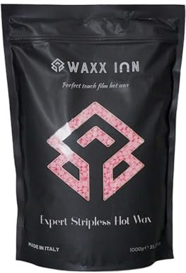 Waxx Inn PINK CANDY Stripless Hot Wax Beads 1000g – Professional Wax for Full Body & Bikini Hair Removal – Easy to Use, No Strips Needed, Ideal for Sensitive Skin & Home Waxing