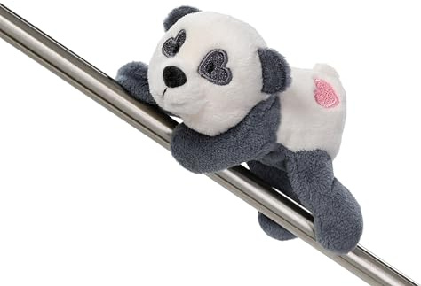 MagNICI Love Panda 12cm - schwarz - Kuscheltier mit Magnet – Plüschtier haftet auf Metalloberflächen, Magnettafeln und Taschenhänkel als Reisebegleiter – tolle Geschenkidee | 62607