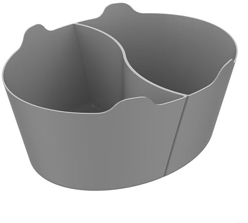 Dual Meal Cooking with Silicone Slow Cooker Liners Designed for 6 Quart Appliances (Gray)
