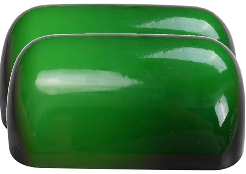 Tuesoa The New Green Color GLASS BANKER LAMP COVER/Bankers Lamp Glass Shade Lampshade