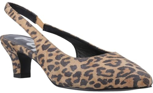Hush Puppies Nahla Leather Women's Leopard Pointy Slingback Shoes - UK 5