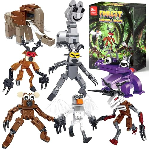KutaKuta 99 Nuit Dans la Foret Jouets de Construction - Ensemble de 480 Figurine Animaux de la Foret Briques pour Adultes, Créatif Figurines de Blocs Représentant des Créatures de la Forêt