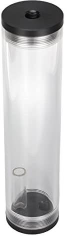 CHEOTIME Water Kühlbehälter, 210 mm*50 mm Acrylrohr PC Wasserreservoir Computer Flüssigkühlung Reservoir 3 Löcher G1/4 -Zoll -Gewinde Wasserkühlungskit für PC -Hülle