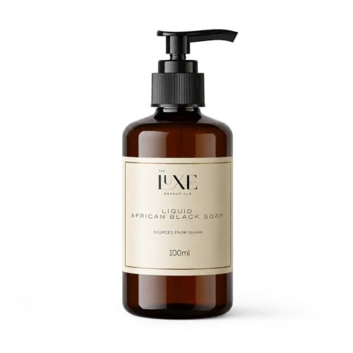 Liquid African Black Soap – Handcrafted & Unrefined | Natural Soap with Shea Butter | Gentle Cleanser for Face, Body & Hair | Organic Hand Soap for Daily Use - 100ml